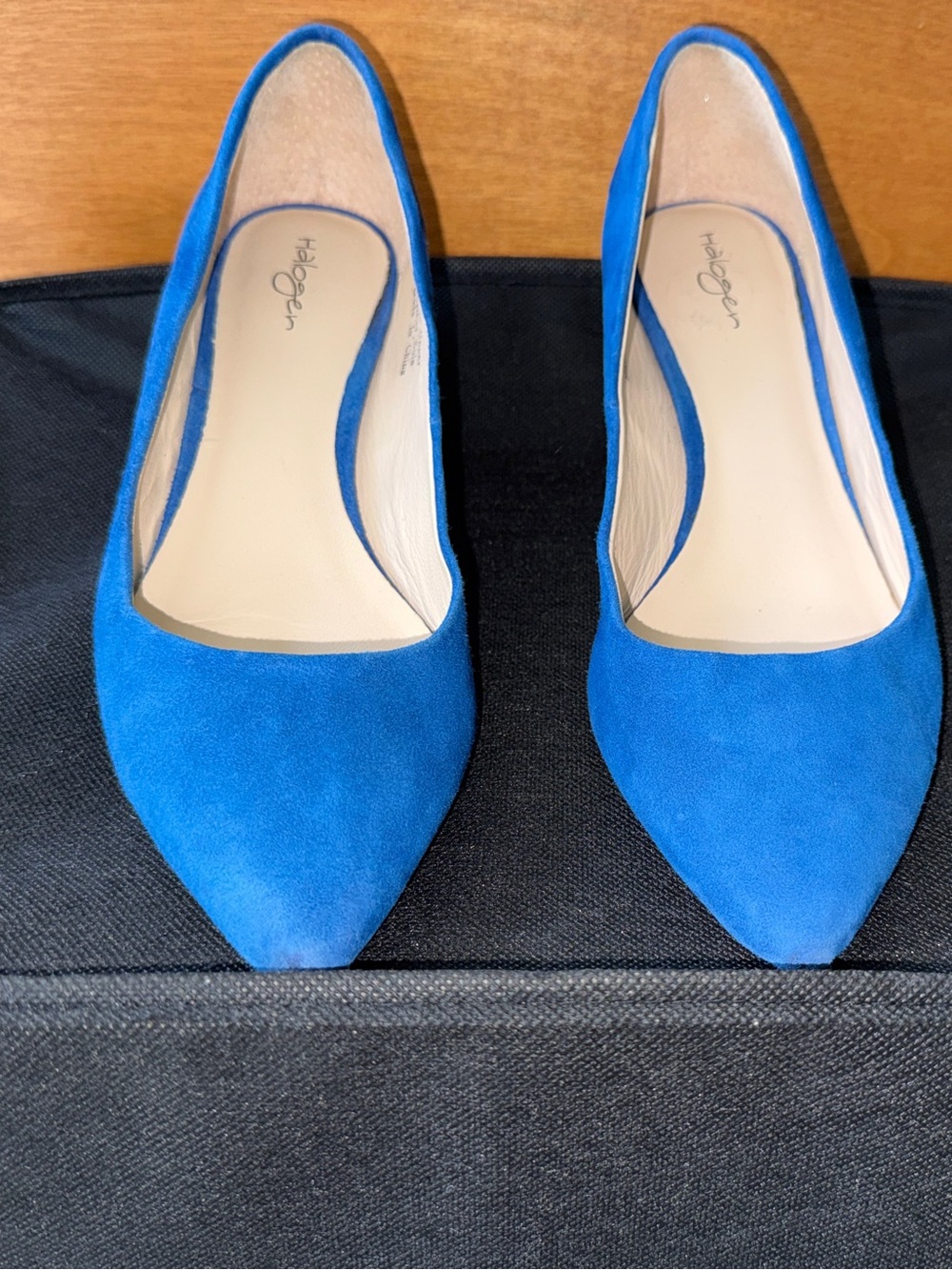 Halogen Blue Suede Heels 7.5